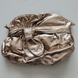 Loeffler Randall Metallic Rose Gold Clutch